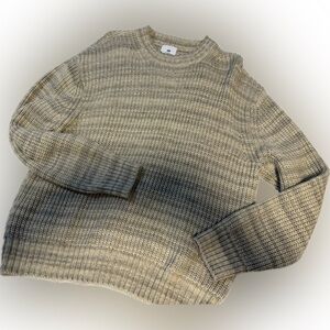 H&M Men's Beige Subtle Stripe Crewneck Sweater
